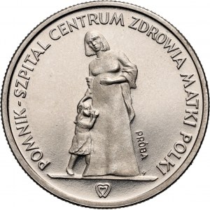PRL, 200 złotych 1985, Centrum Zdrowia Matki Polki, PRÓBA, nikiel