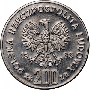 Volksrepublik Polen, 200 Zloty 1983, 300 Jahre Schlacht bei Wien, MUSTER, Nickel