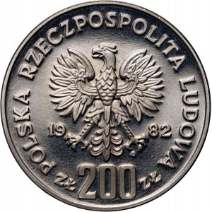 Volksrepublik Polen, 200 Gold 1982, Weltmeisterschaft in Spanien, SAMPLE, Nickel