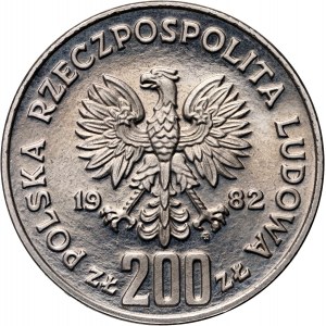 Polská lidová republika, 200 zlatých 1982, Světový pohár ve Španělsku, SAMPLE, nikl