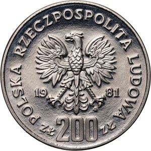 PRL, 200 Zloty 1981, Władysław I. Herman, PRÓBA, Nickel