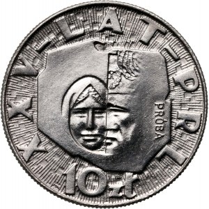 PRL, 10 Zloty 1969, XXV. Jahrestag der PRL, PRÓBA, Nickel