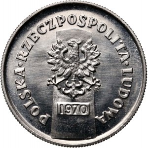 People's Republic of Poland, 10 gold 1970, 25th anniversary of the return to the motherland, SAMPLE, nickel