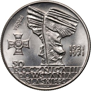 People's Republic of Poland, 10 zloty 1971, 50th anniversary of the Third Silesian Uprising, SAMPLE, nickel