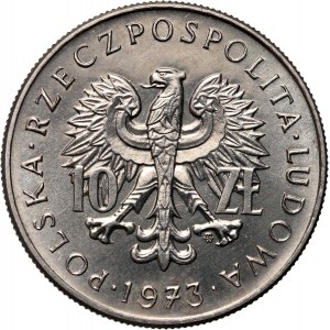 PRL, 10 zloty 1973, Two hundred years of the Commission on National Education, SAMPLE, nickel