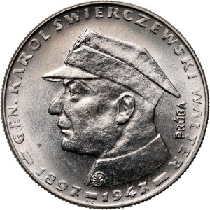 PRL, 10 Zloty 1967, Karol Świerczewski, PRÓBA, Nickel