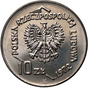 PRL, 10 Zloty 1972, 50 Jahre Hafen von Gdynia, PRÓBA, Nickel