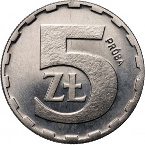 PRL, 5 Zloty 1979, PRÓBA, Nickel