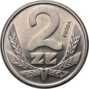 PRL, 2 zloty 1986, SAMPLE, nickel