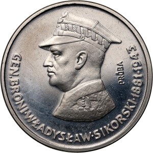 PRL, 100 Zloty 1981, Władysław Sikorski, PRÓBA, Nickel