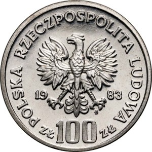 PRL, 100 złotych 1983, Niedźwiedzie, PRÓBA, nikiel