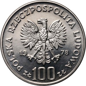 PRL, 100 złotych 1978, Bóbr, PRÓBA, nikiel