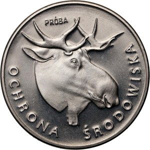 PRL, 100 złotych 1978, Głowa łosia, PRÓBA, nikiel