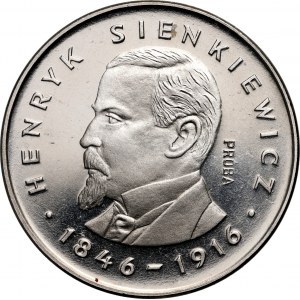 PRL, 100 złotych 1977, Henryk Sienkiewicz, PRÓBA, nikiel