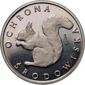 Volksrepublik Polen, 1000 Zloty 1985, Eichhörnchen, PROBE, Nickel