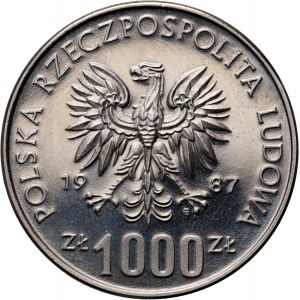 PRL, 1000 złotych 1987, Wrocław, PRÓBA, Nikiel