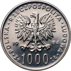 PRL, 1000 złotych 1984, Wincenty Witos, PRÓBA, Nikiel