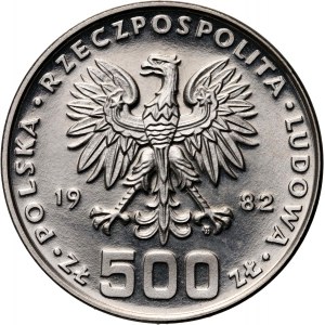 Polská lidová republika, 500 zlatých 1982, Dar mládí, SAMPL, nikl