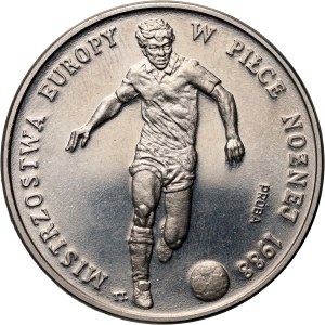 Poľská ľudová republika, 500 zlotých 1987, Majstrovstvá Európy vo futbale 1988, PRÓBA, nikel