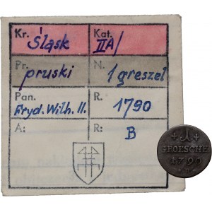 Śląsk, Fryderyk Wilhelm II, 1 greszel 1790 B, Wrocław, KAŁKOWSKI