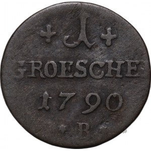 Śląsk, Fryderyk Wilhelm II, 1 greszel 1790 B, Wrocław, KAŁKOWSKI