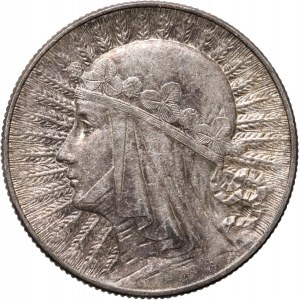 II RP, 5 Zloty 1934, Warschau, Kopf einer Frau