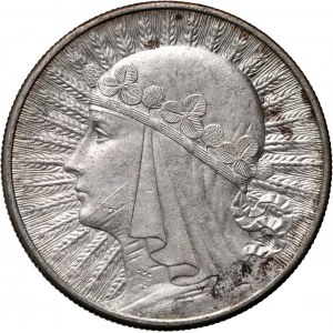 II RP, 10 Zloty 1932, London, Kopf einer Frau