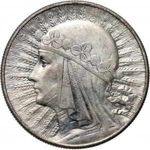 II RP, 10 zloty 1932, Head of a Woman, Warsaw.