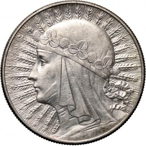 II RP, 10 zloty 1932, Head of a Woman, Warsaw.