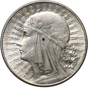 II RP, 10 zlotých 1932, Varšava, hlava ženy