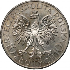 II RP, 10 złotych 1932, Warszawa, Głowa Kobiety