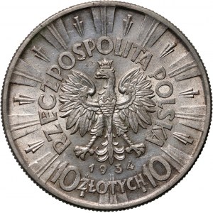 II RP, 10 złotych 1934, Warszawa, Józef Piłsudski, rzadki rocznik