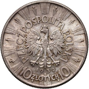 II RP, 10 złotych 1939, Warszawa, Józef Piłsudski