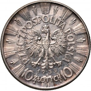 II RP, 10 złotych 1939, Warszawa, Józef Piłsudski