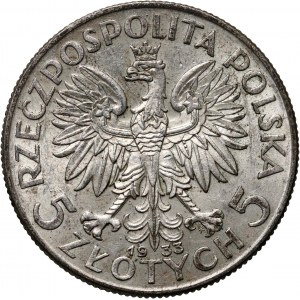 II RP, 5 złotych 1933, Warszawa, Głowa Kobiety