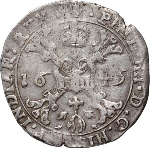Španělské Nizozemsko, Filip IV., 1/4 patagonu 1645, Antverpy