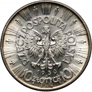 II RP, 10 zlotých 1936, Varšava, Józef Piłsudski