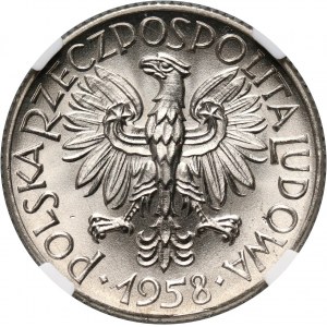 PRL, 1 zl. 1958, PRÓBA, nikl, holubice