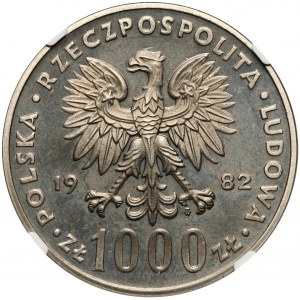PRL, 1000 złotych 1982, Jan Paweł II, Próba, Nikiel