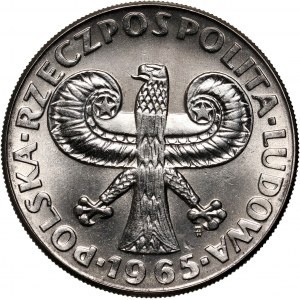 People's Republic of Poland, 10 zloty 1965, Sigismund's Column, SAMPLE, nickel