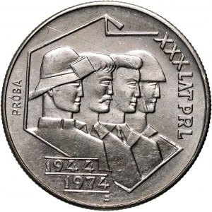 People's Republic of Poland, 20 gold 1974, XXX Years of the People's Republic of Poland - Metallurgist, PRÓBA, nickel