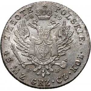Kongresové kráľovstvo, Alexander I, 2 zloty 1819 IB, Varšava