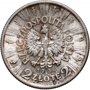 II RP, 2 zloty 1934, Warsaw, Józef Piłsudski