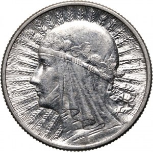 II RP, 2 Zloty 1934, Warschau, Kopf einer Frau