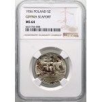 II RP, 5 zloty 1936, Warsaw, Sailing ship