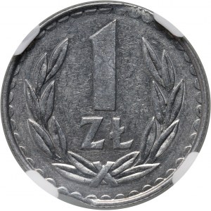 PRL, 1 zlotý 1987, mincovní destrukce