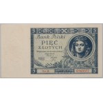 II RP, 5 Zloty 02.01.1930, seltener Einzelbuchstabe Serie A