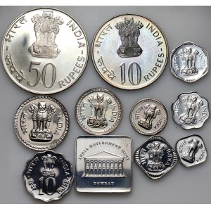 India, Proofcoin set 1974, PROOF, Bombay