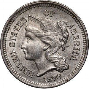 Spojené štáty americké, 3 centy 1870
