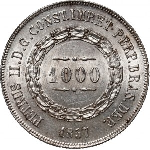 Brazília, Peter II, 1000 reis 1857
